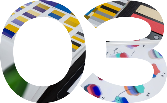 Échantillons de couleurs pour des projets de design graphique. - Agence web Prism