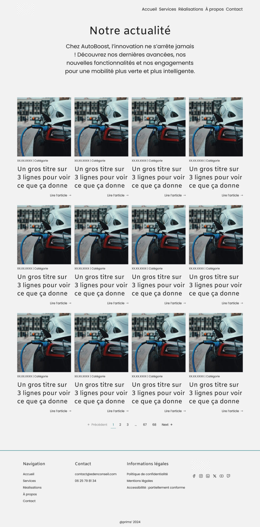 Page d'actualités sur l'innovation d'AutoBoost en mobilité verte.