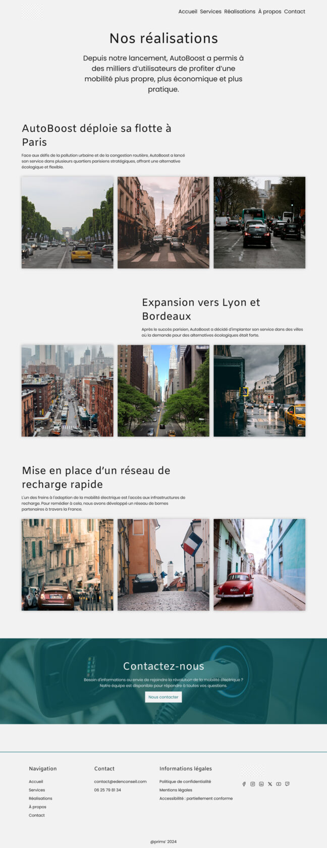 Présentation des réalisations d'AutoBoost pour une mobilité écologique.